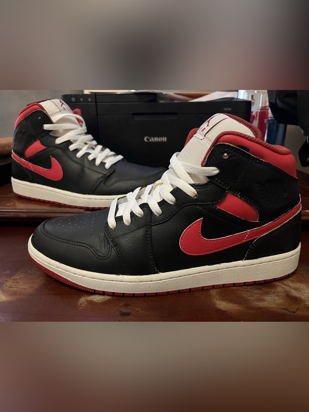 jordan 1 se mid dune red size 12 customized